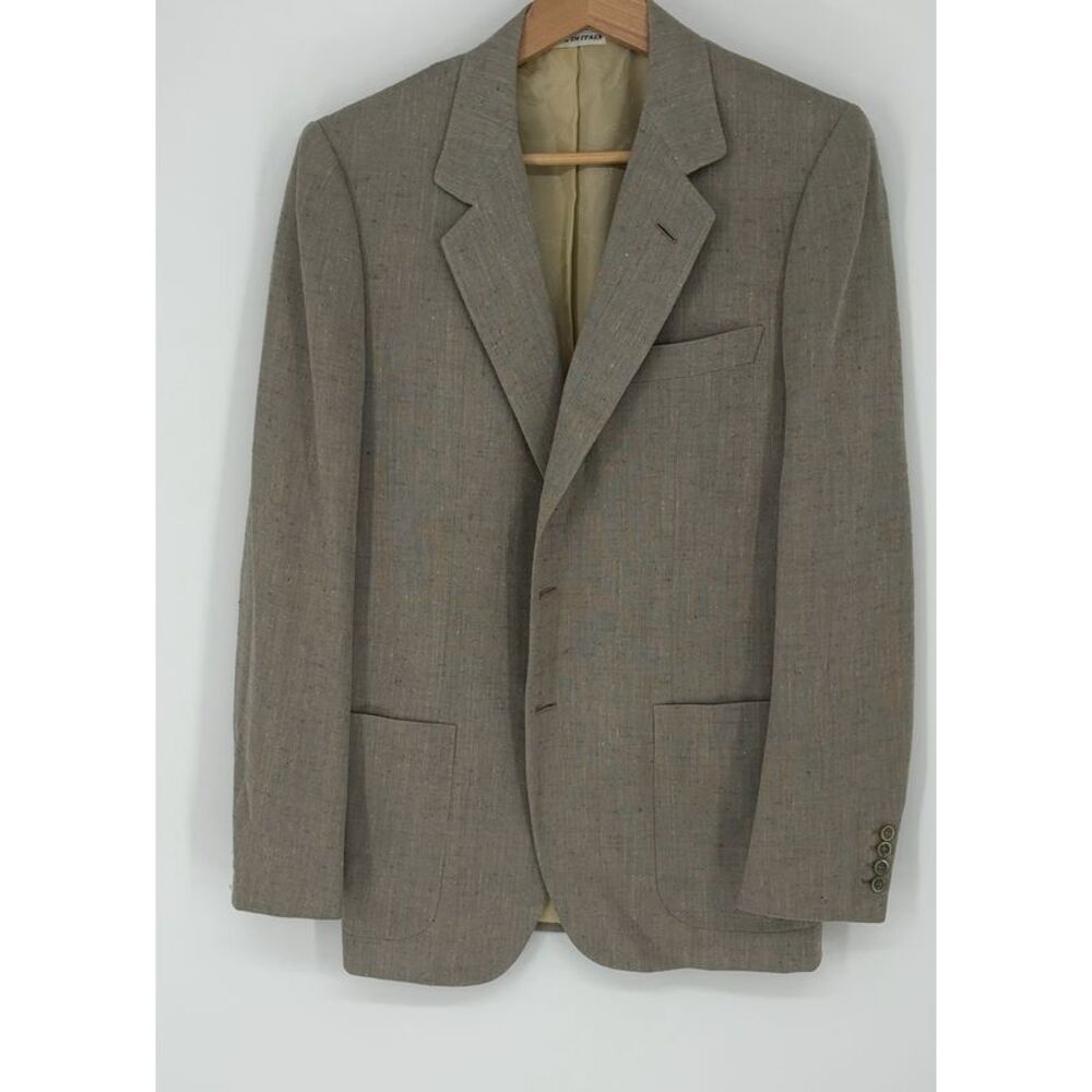 Brioni Silk Sport Coat Blazer in Taupe